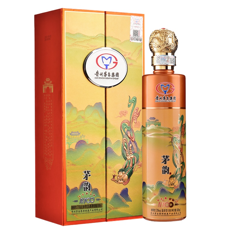 贵州茅台集团 茅韵N100 53度酱香型白酒礼盒 500ml*1瓶装