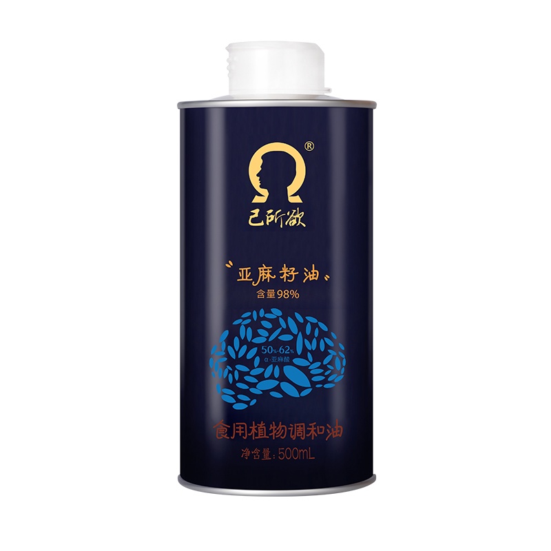 己所欲亚麻籽油家庭款单瓶500ml