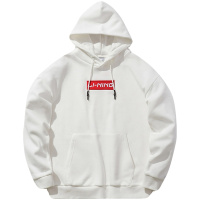 李宁运动时尚系列男女同款套头连帽卫衣AWDP714-1