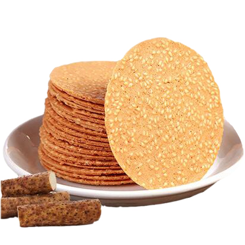 [兰考馆]年年宏芝麻片 饼干 铁棍山药芝麻薄片原味 海苔味3种 休闲零食 甜食