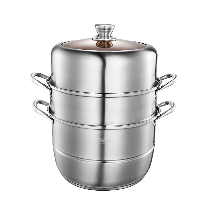 Debo德铂 盖兹卡蒸锅304不锈钢双层汤蒸锅30cm DEP-697 单个装