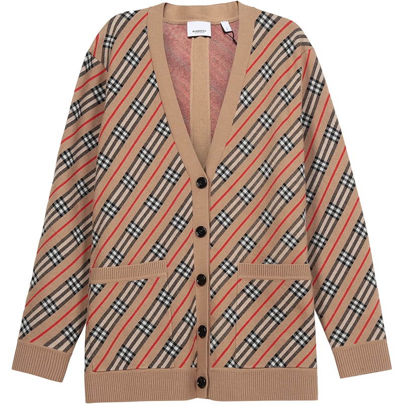 BURBERRY 博柏利 女款 羊毛/锦纶针织开衫 80332361