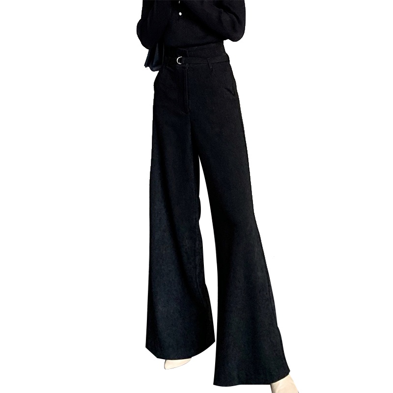 丝柏舍2019秋装女士韩版高腰经典复古修身休闲裤S93B4290K