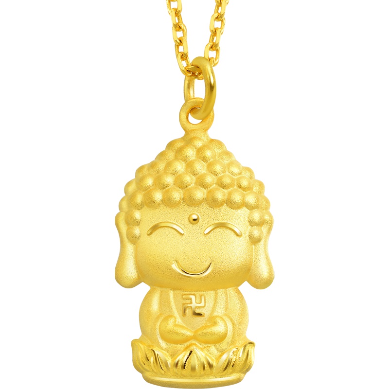 周生生(CHOWSANGSANG) 黄金(足金)阿弥陀佛(建议生肖狗、猪佩戴)吊坠89237P 计价