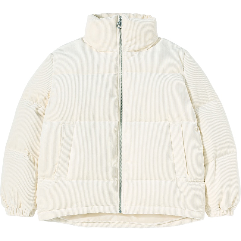 Semir森马羽绒服2019年新款冬季宽松短款立领灯芯绒加厚时尚外套学生潮