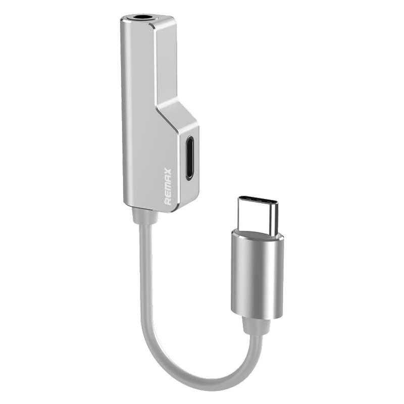 REMAX 乐享Type-C 安卓手机 音频转接线 适用小米 华为手机 充电 听歌 数据传输 白色