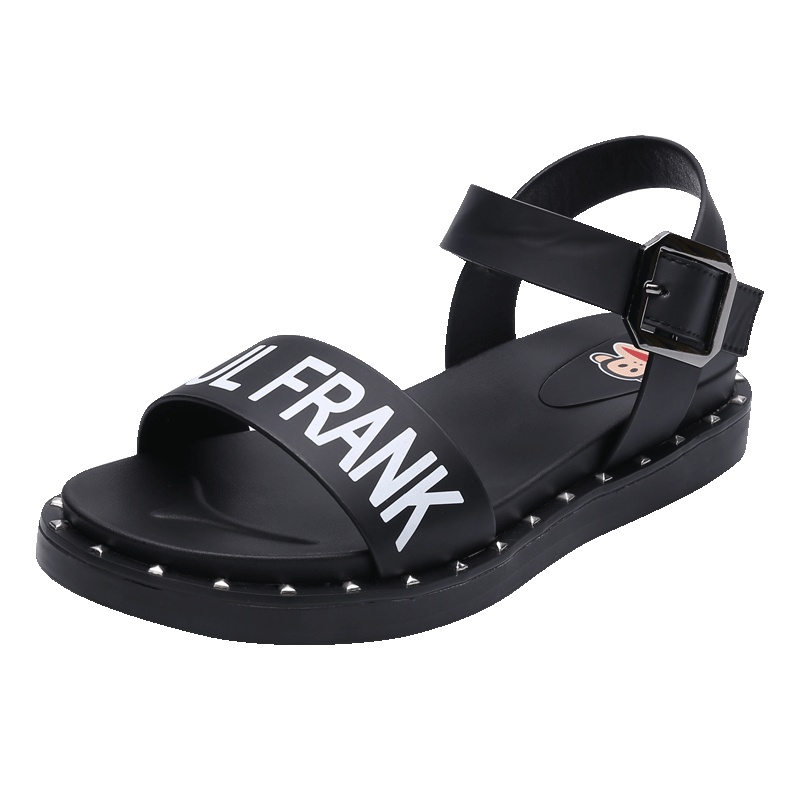 大嘴猴童鞋女童夏季铆钉凉鞋3-12岁小女孩皮凉鞋