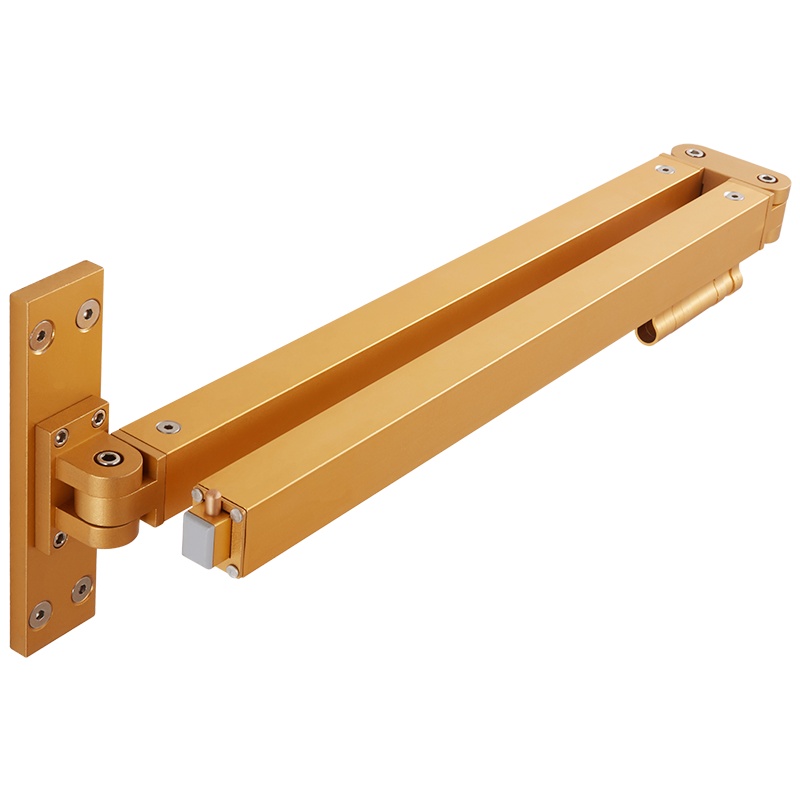 卡贝阳台折叠晾衣架室内壁挂式隐形窗外家用晒衣架推拉可伸缩晾衣杆