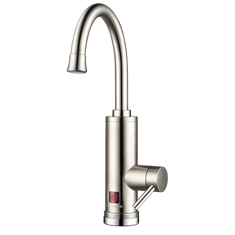长虹电热水龙头速热即热式小厨宝冷热水家用厨房下进水智能数显过水热CKR-B01B不锈钢基础款