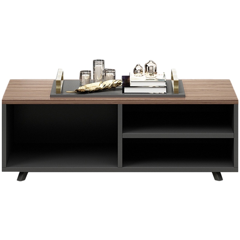 三圣 办公家具现代新中式办公沙发休闲洽谈会客办公室沙发茶几组合简约现代 1+1+3+大茶几