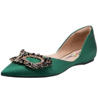 ST&SAT/星期六水钻面具装饰尖头平底时尚单鞋女SS91111206