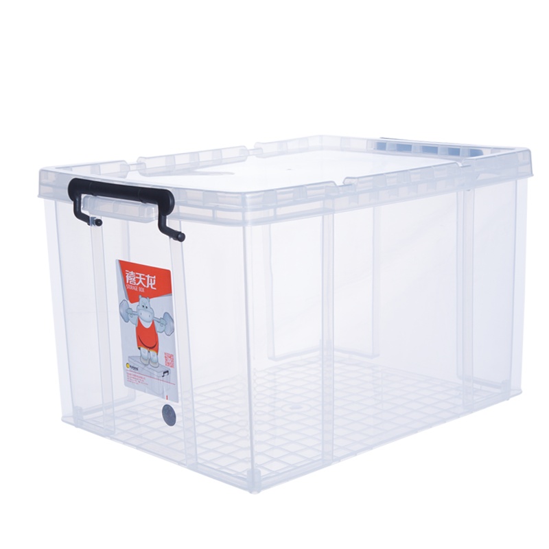 禧天龙加厚透明收纳箱 玩具整理箱 衣物被子储物箱 抗压搬家打包箱 30升1个装