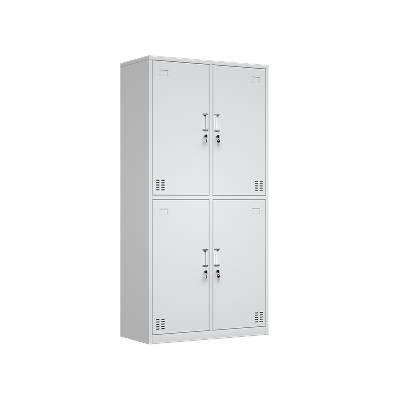 星岛更衣柜员工储物柜铁皮带锁储存柜健身房更衣室钢制宿舍柜子4门更衣柜