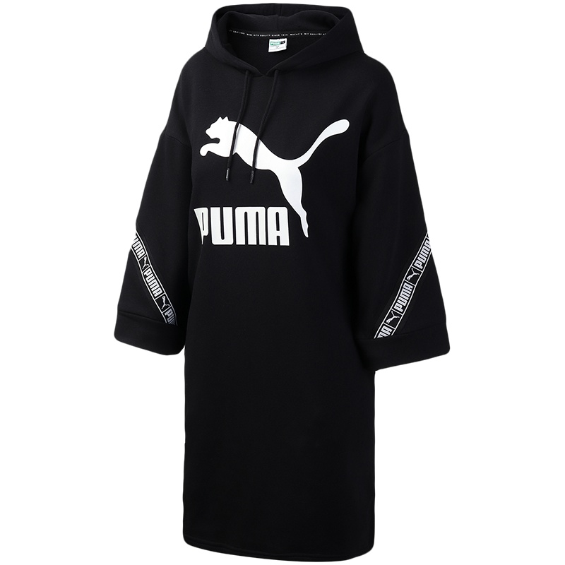 【自营】PUMA彪马女装运动服串标七分袖连衣裙卫衣596026