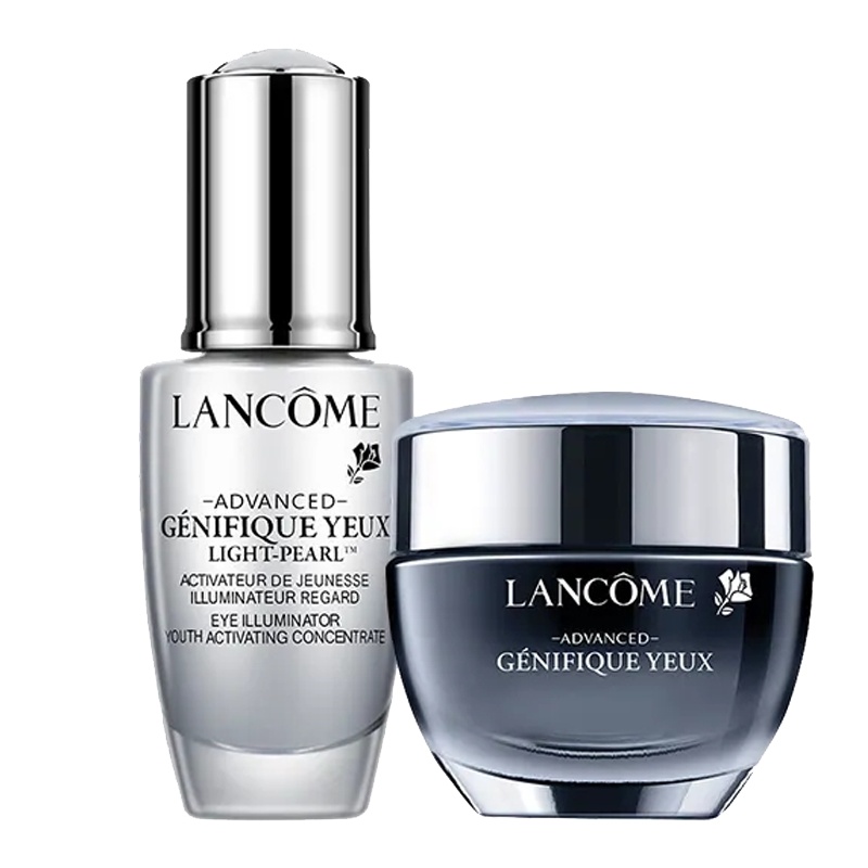 兰蔻(LANCOME)小黑瓶眼部加乘护理套装 小黑瓶眼霜15ml+眼部精华肌底液20ml 修护眼周肌肤 面部护肤套装礼盒