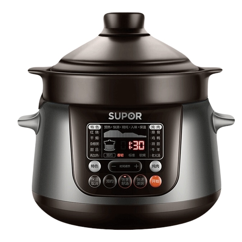 苏泊尔(SUPOR)电炖锅 电炖盅 煲汤锅炖汤锅 煮粥锅精控快速炖肉煲汤煮粥养生中华炽陶电炖锅 4L容量 TG40YC5