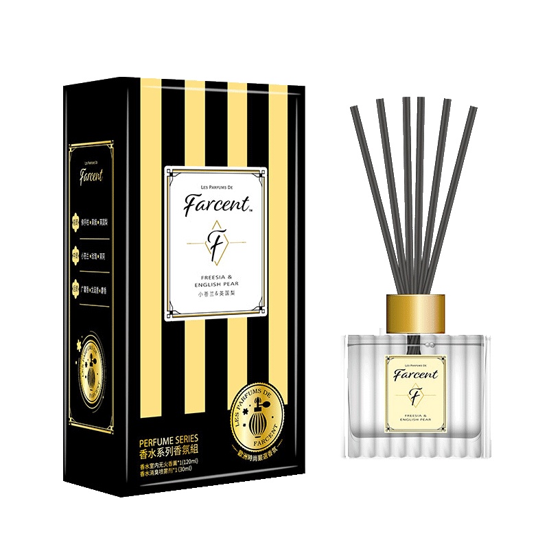 花仙子 小苍兰&英国梨室内海盐无火香薰空气清新剂精油除臭持久留香水120ml 单只装