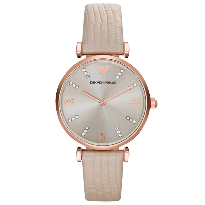海外直邮欧美品牌原装进口包税EMPORIO ARMANI安普里奥阿玛尼手表 经典时尚女表皮带女士腕表 AR1681