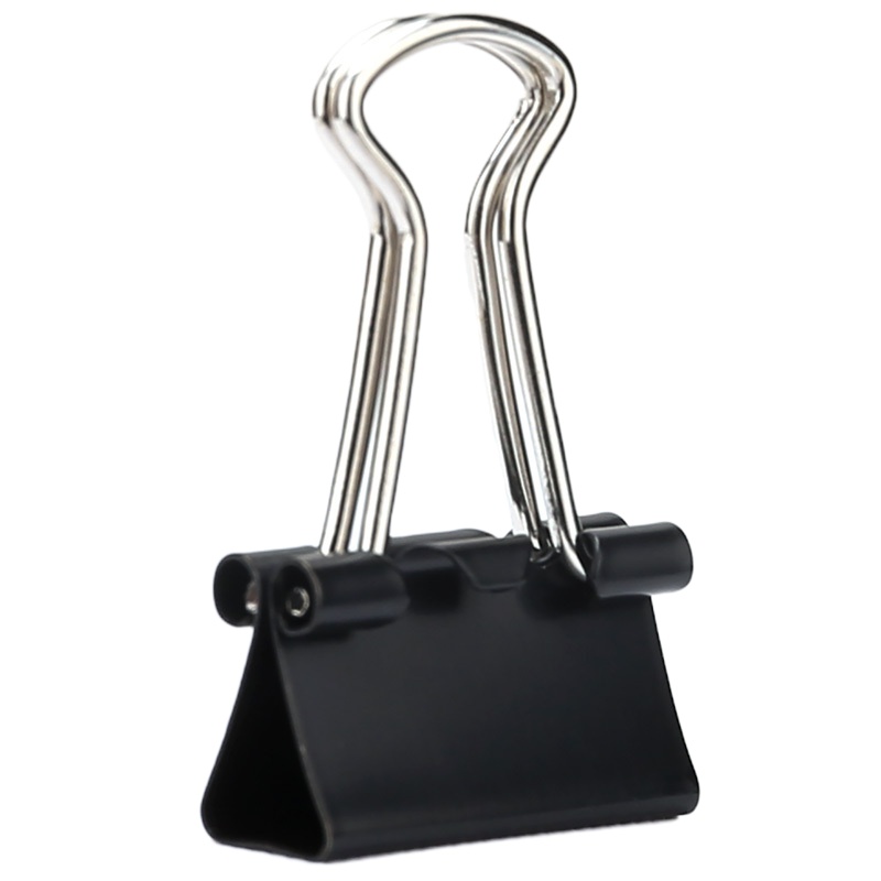 得力(deli) 8566黑色长尾夹 15mm（60个/筒）