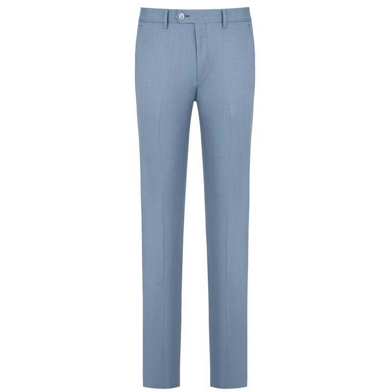 依文套装西装裤简约浅色休闲西裤男修身 帅气 长裤EB580062