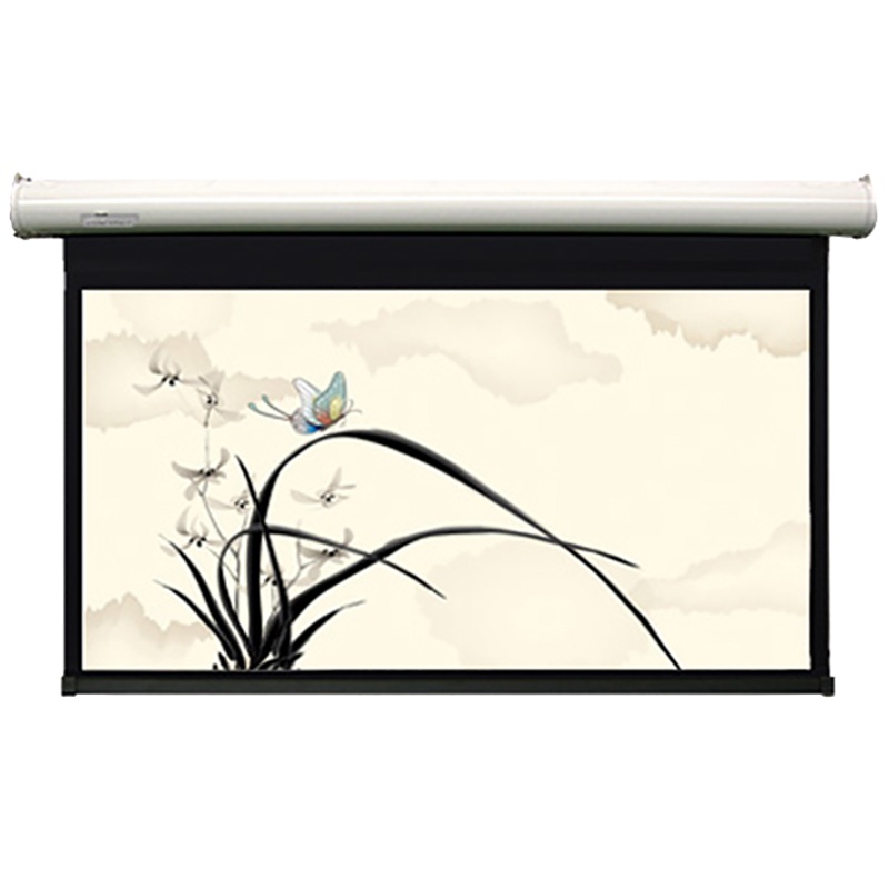 经科JK电动遥控不带拉绳投影幕布M3-FI/300s玻纤幕灰幕84寸4:3