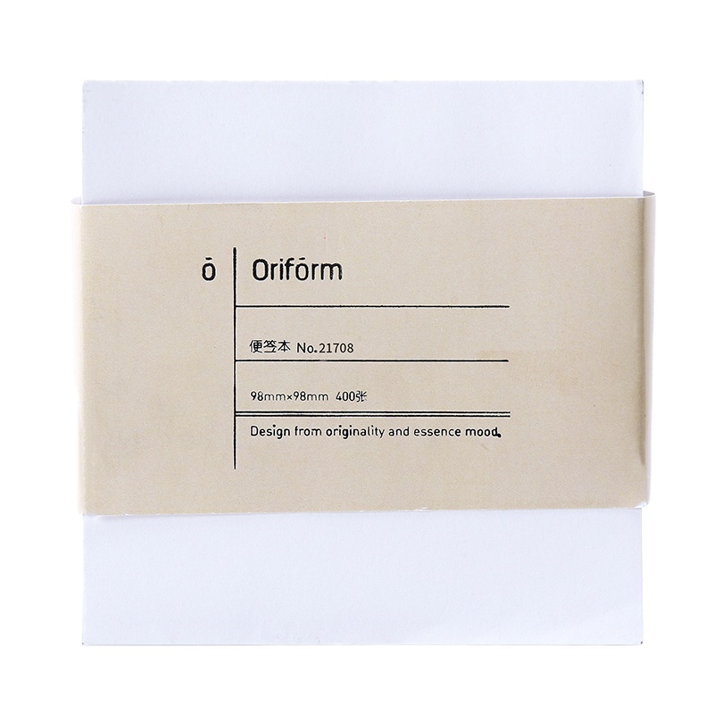 得力21708 大容量便签纸400张牛皮纸双胶纸便利简约创意折纸纸张平整记事便签纸 单个价 400页