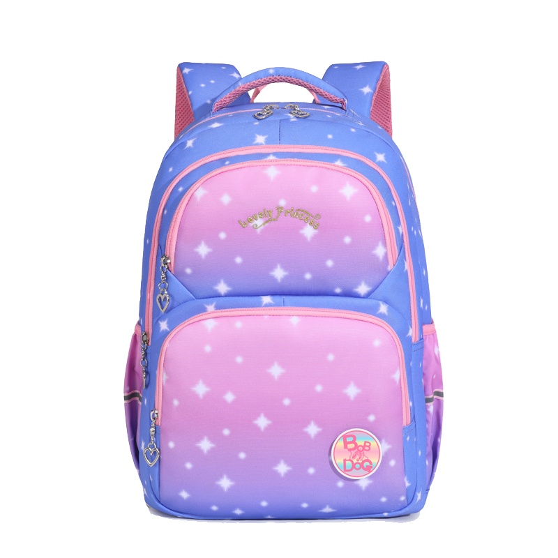 巴布豆BOBDOG 书包小学生女童公主女孩轻便儿童护脊减负双肩包