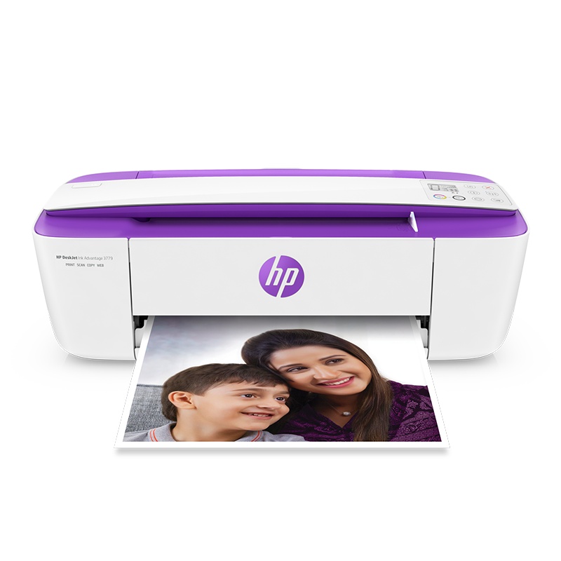 惠普(HP) DJ 3779 惠普喷墨打印机小Q 惠省无线系列彩色一体机打印机 罗兰紫 学生打印作业打印