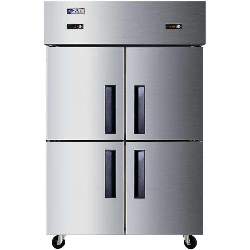 星星(XINGX) BD-860Y 802升 厨房商用保鲜操作台 商用立式冷冻柜 全冷冻冰柜 超市餐饮商用 四门厨房冰箱