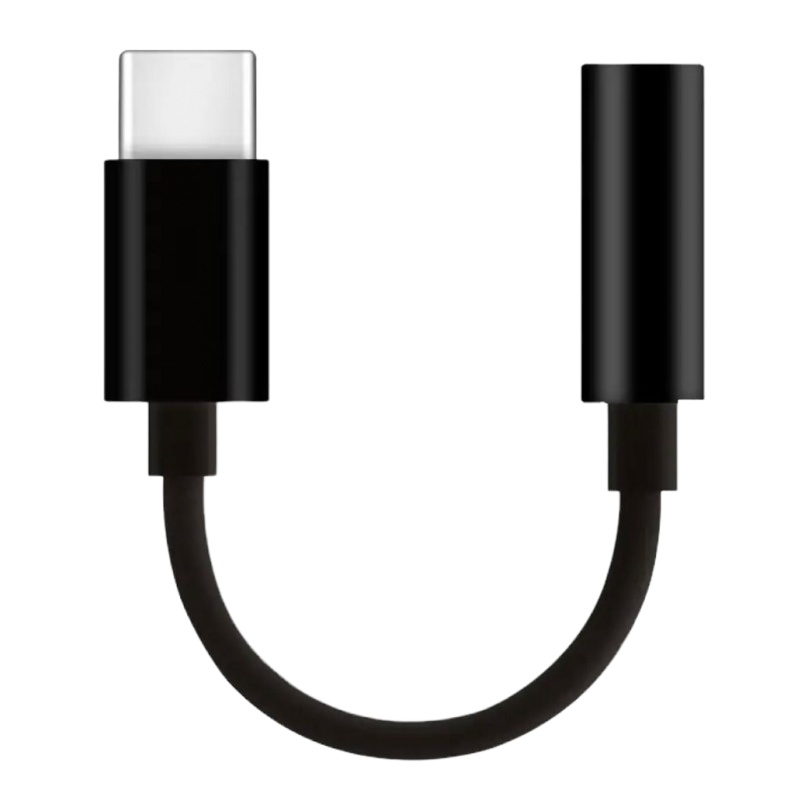 小米8/9耳机转接头type-c数据线转换器8se接口6x充电听歌华为乐视 单线[黑色] 1个装[发货1个]