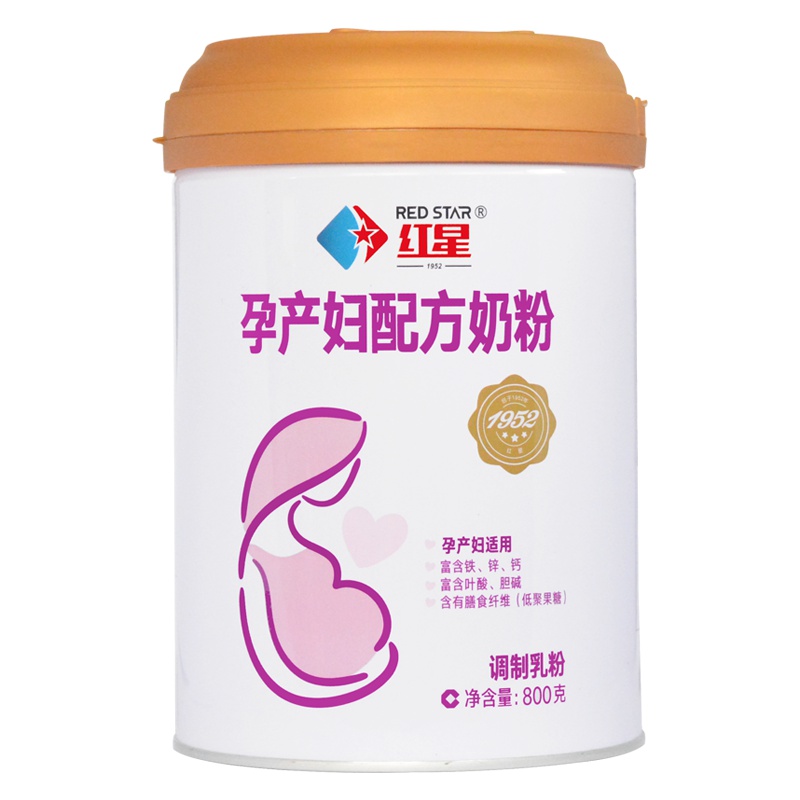 红星奶粉孕产妇奶粉铁钙锌多种维生素DHA叶酸胆碱膳食纤维800g
