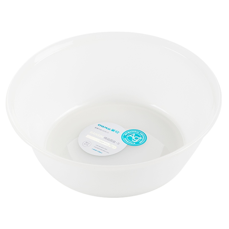 茶花欧铂兹脸盆家用加厚塑料银离子脚盆新生婴儿童洗脸盆宿舍学生洗脚洗衣盆多用抑菌盆【本色半透明】圆盆小号+圆盆大号