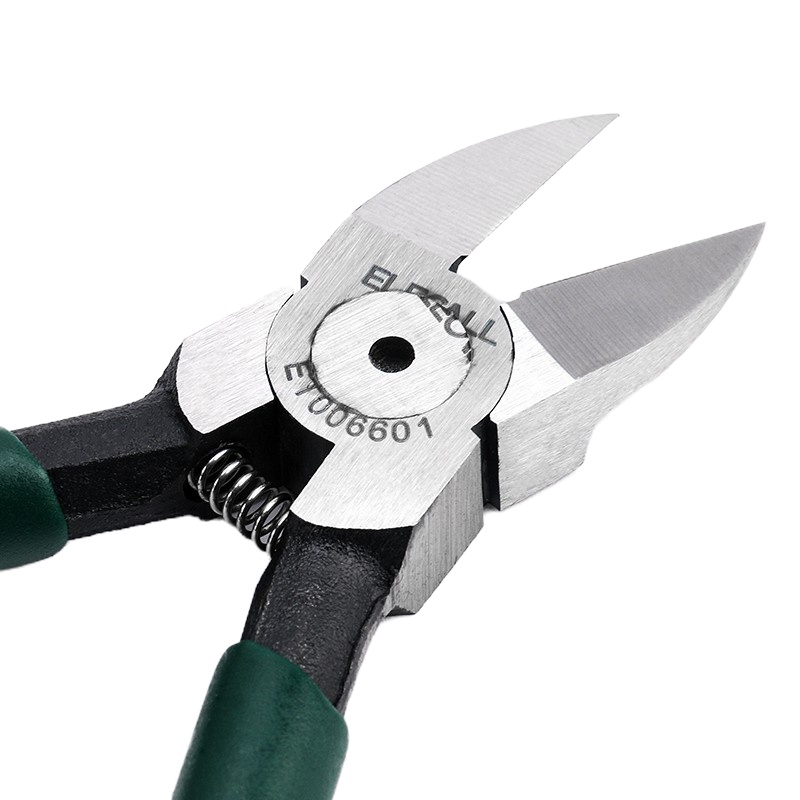 伊莱科（ELECALL）ET006501 专业水口钳斜口钳斜嘴钳子塑料剪切钳偏口钳电子钳5寸铬钒钢