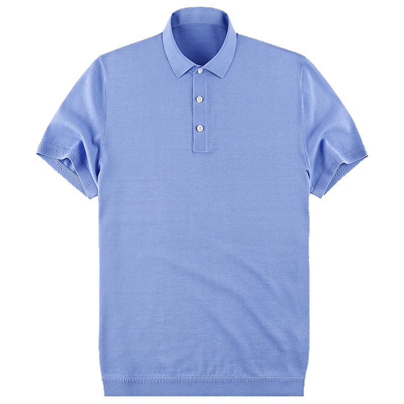 布先生新款针织短袖T恤 纯棉翻领简约商务男衣服体恤AT10566