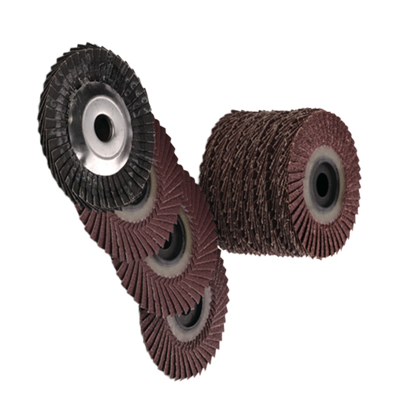 晋菊 弹性花碟百叶片 材质红刚纸盖+棕刚玉 φ100×16 P60 (100片/箱)