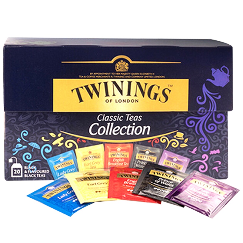 英国川宁(TWININGS) 红茶精选装20包*2g 波兰进口茶叶袋泡茶包