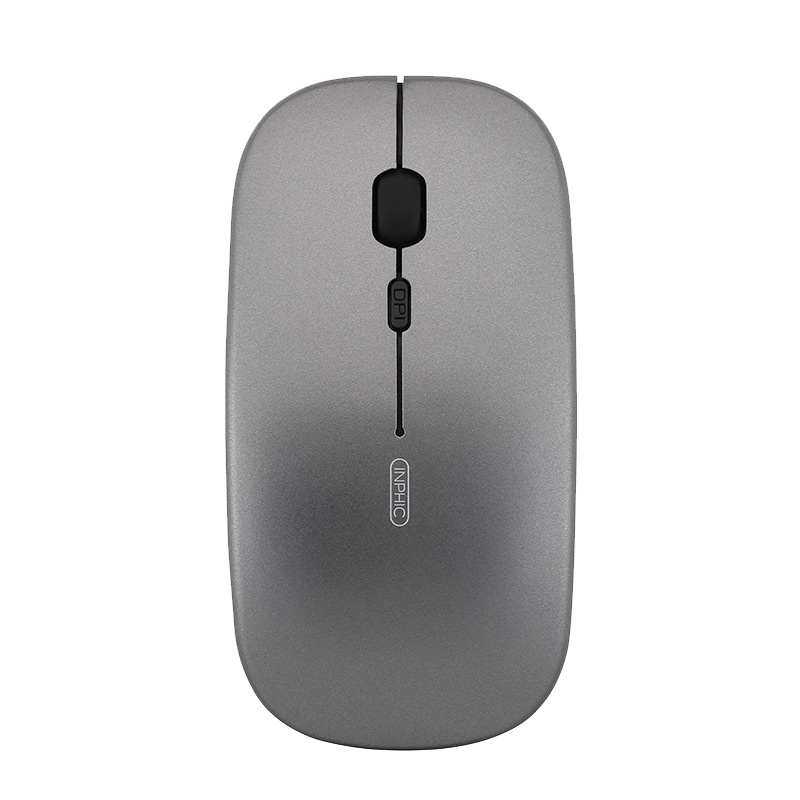 英菲克可充电式无线鼠标P-M2静音无声男女生可爱超薄便携电脑办公台式笔记本游戏光电人体工程学小锂电池灰色