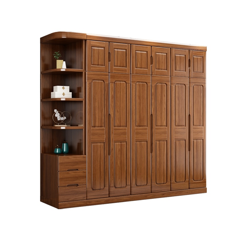 锐取餐边柜 实木餐边柜现代简约茶水柜餐厅大容量储物柜家用厨房柜子餐厅家具