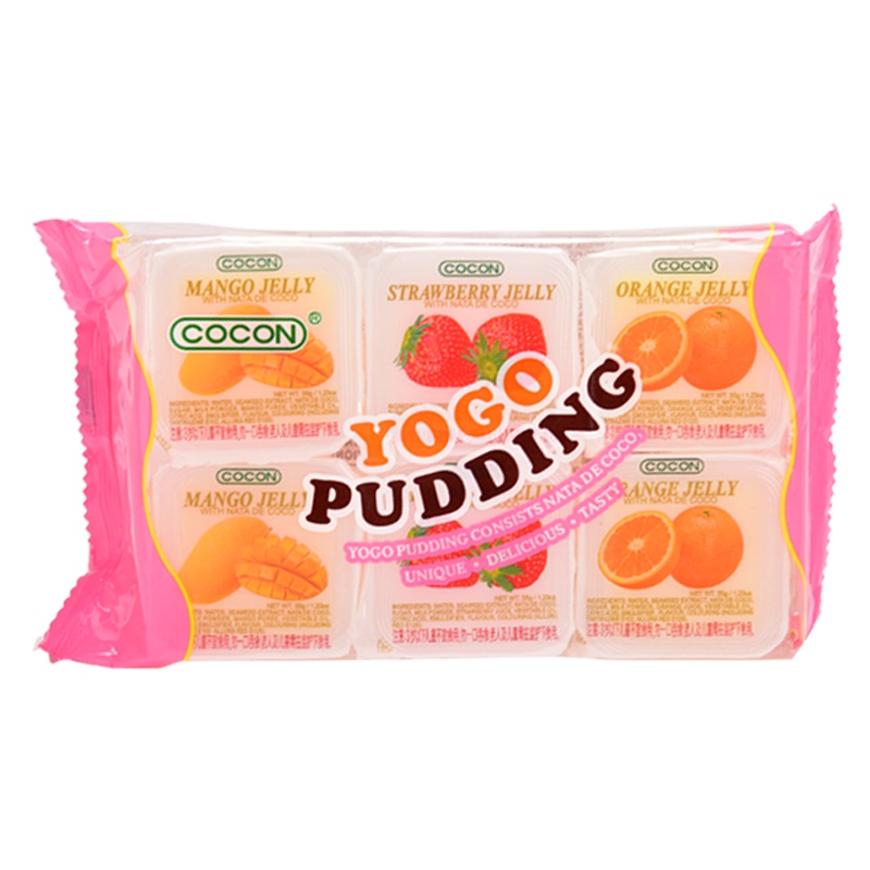 可康牌多口味优格果冻(含椰纤果)(35克*6杯装)210g 马来西亚进口