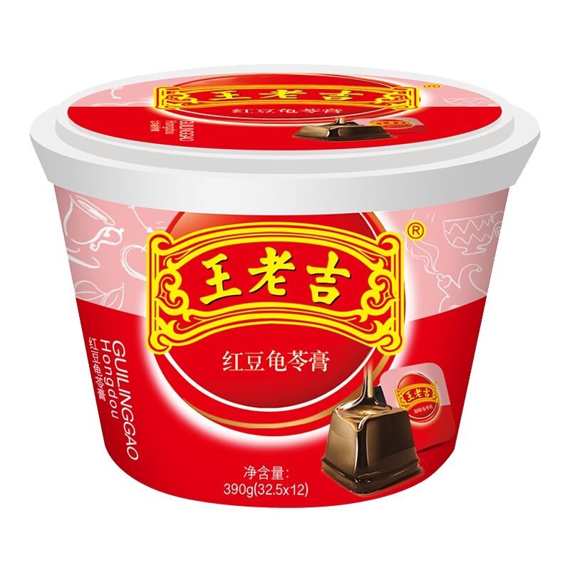 王老吉红豆味卡士龟苓膏135克*3杯