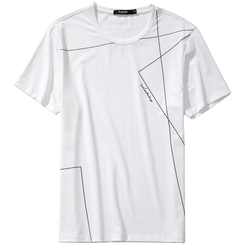 千纸鹤潮流T恤男 2019春夏新款男装韩版时尚休闲修身短袖男20111