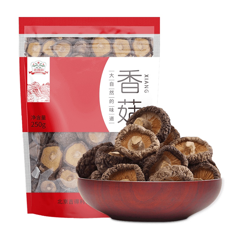 吉得利 香菇 250g 椴木滋补小花菇菌菇蘑菇山珍干货土特产