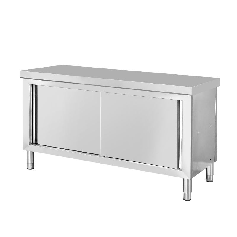 满森(Masain)不锈钢拉门工作台厨房操作台打荷面储物柜切菜桌子商用家用案板工作台