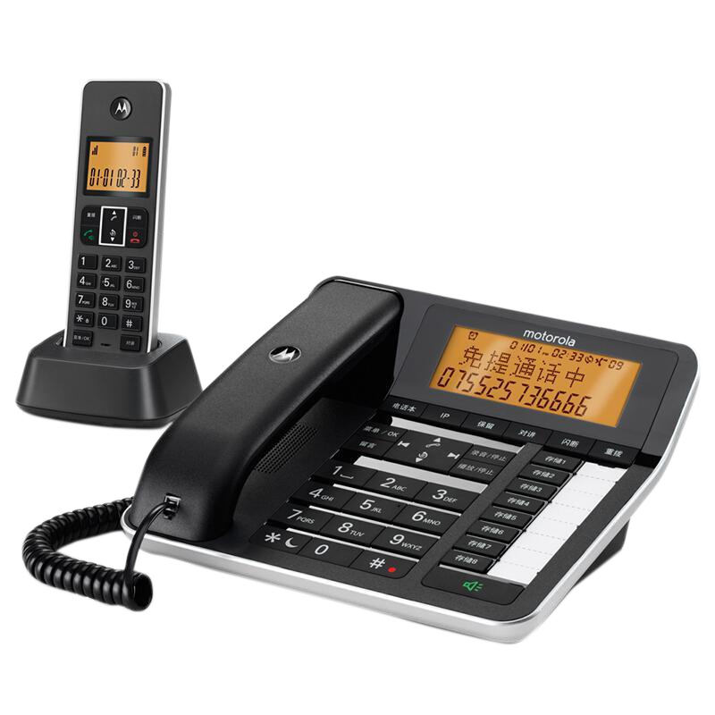 摩托罗拉 C7501RC 无绳电话机 黑色(单位:件)