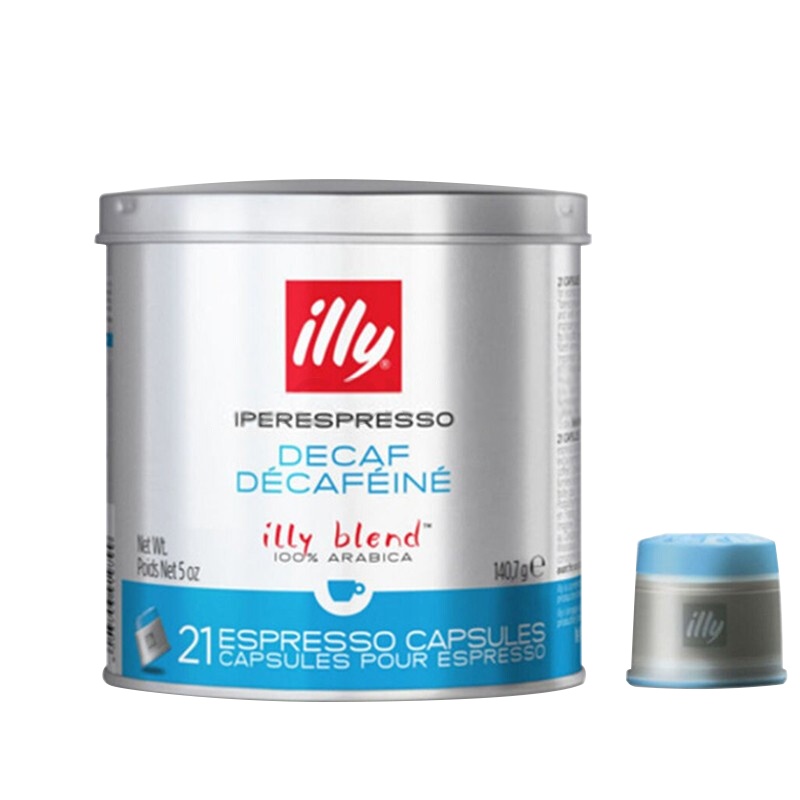 [低因更健康]意利(illy)低因咖啡胶囊 21粒/罐 胶囊咖啡 原味咖啡 黑咖啡 进口咖啡粉 进口咖啡 意大利进口