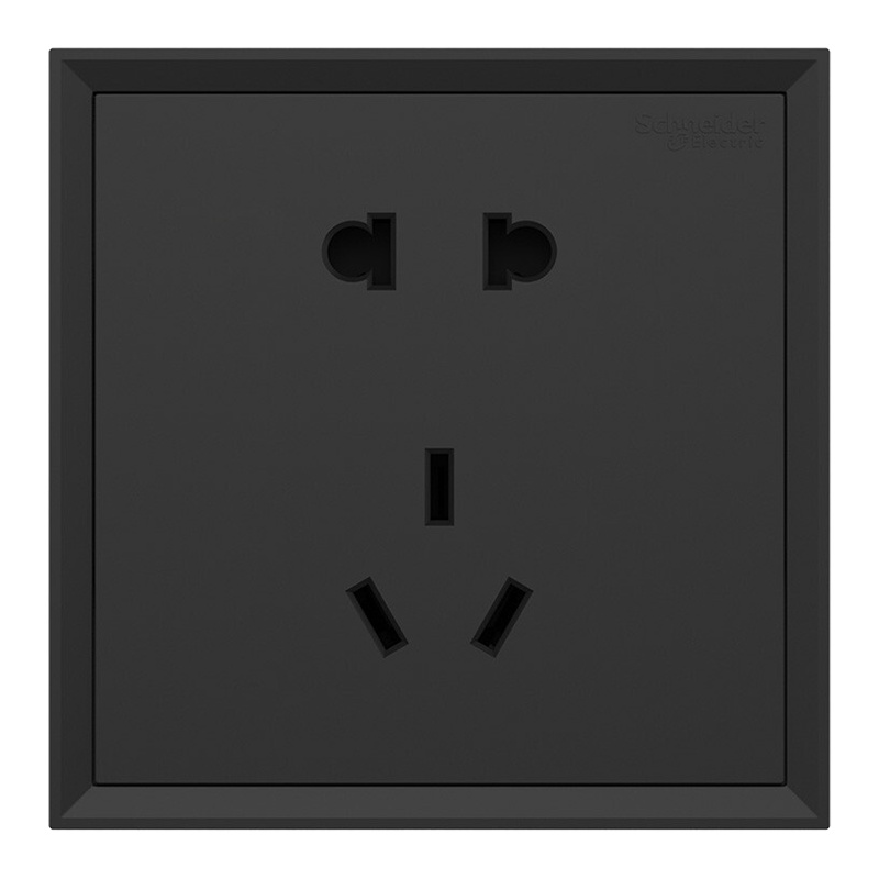 施耐德电气 自营 皓朗深空灰色 北欧风家用86型开关插座 面板电脑电视 电源插座 开关接电式感应灯四孔 五孔 16A网口