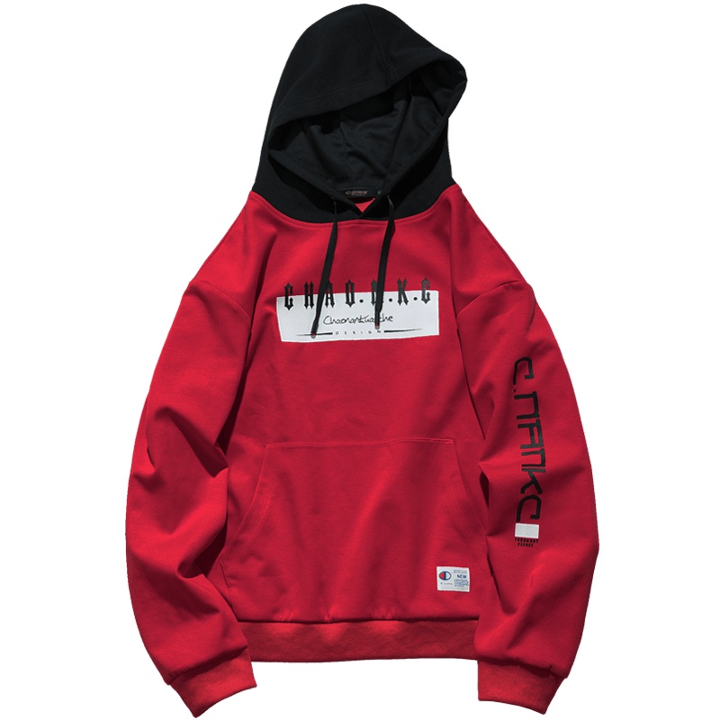 千纸鹤男装情侣卫衣2018新款时尚潮流宽松欧美套头卫衣男潮3820