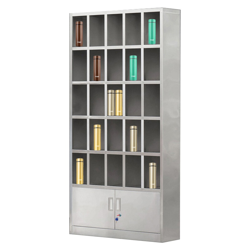 铭威盾不锈钢水杯柜员工茶杯存放柜车间食堂碗柜水杯收纳储物柜厂家直销