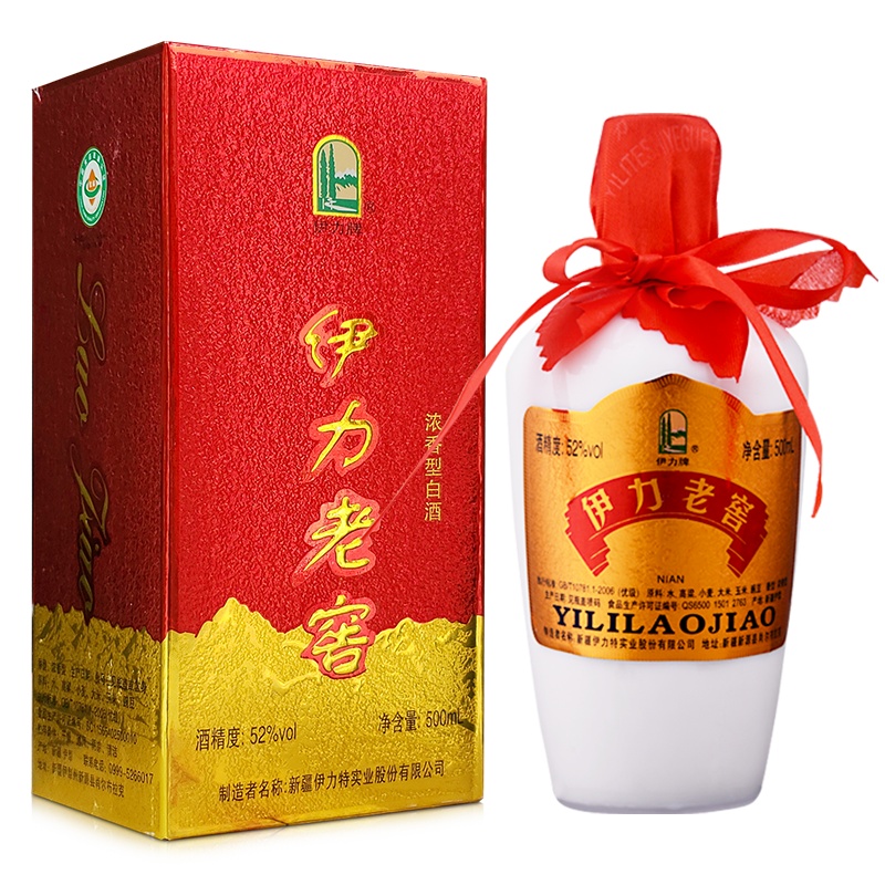 伊力特 52度伊力老窖500ml 单瓶装 浓香型白酒(新老包装随机发货)