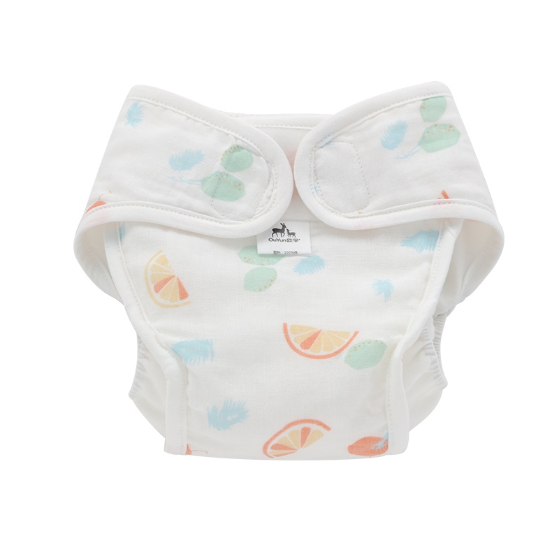 欧孕(OUYUN)纯棉纱布尿布裤纯棉纱布防水透气尿布兜 4条装
